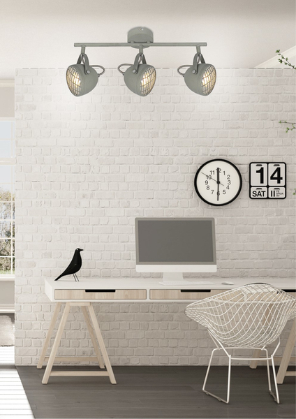 Regulowana LAMPA sufitowa PENT 93-68064 Candellux metalowa OPRAWA kinkiet reflektorki industrialne szare
