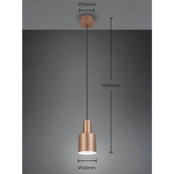 Lampa wisząca Agudo 319400165 Trio z regulacją walec brązowy