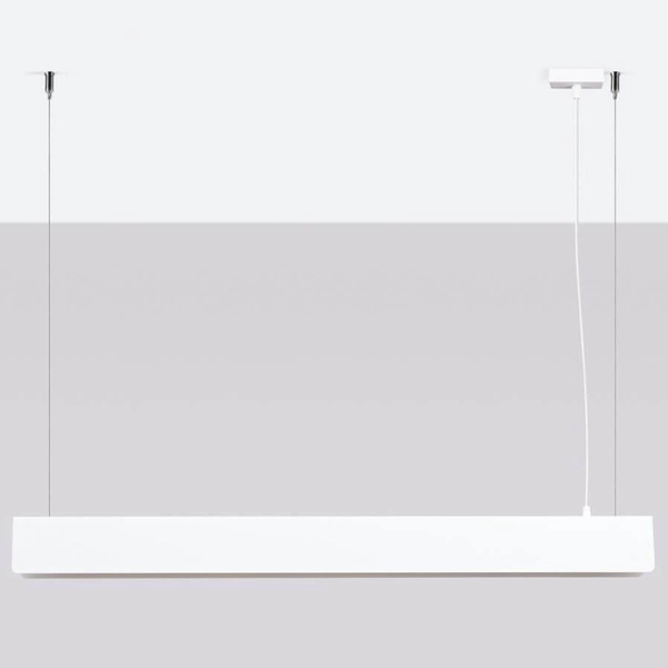 Zwisająca lampa na belce Spark SL.1394 nad wyspę listwa biała