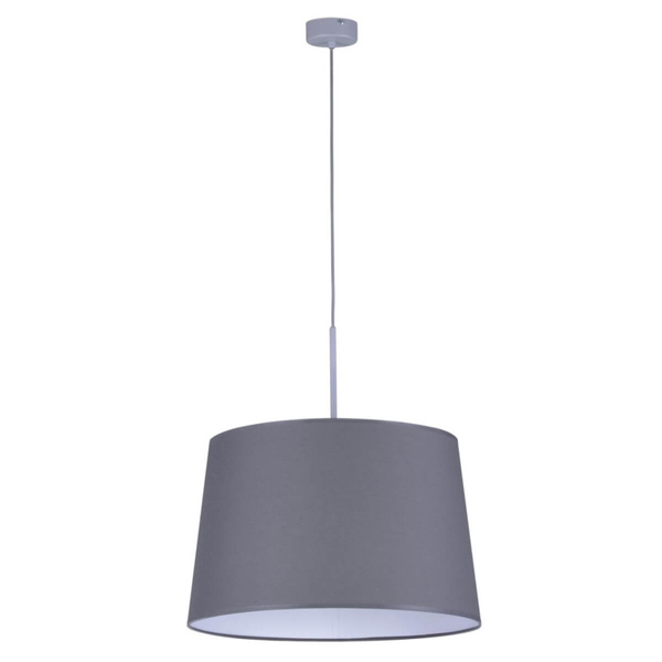 Wisząca lampa z abażurem Remi Gray K-4370 Kaja materiałowa szara