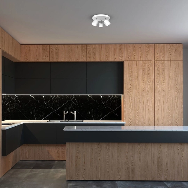 Regulowana lampa sufitowa Dixie do gabinetu tuby białe