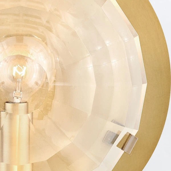 Jadalniany kinkiet na ścianę Leo QN-LEO-WB1-HB okrągły mosiądz