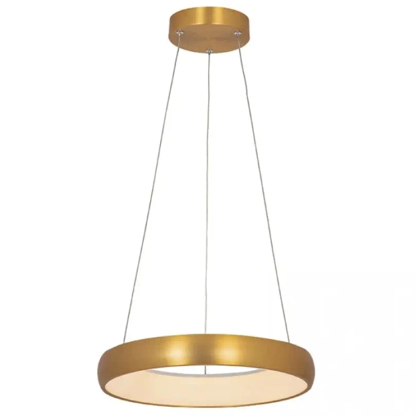 Regulowany żyrandol do salonu 2046 LED 32W 3000K ringowa złoty