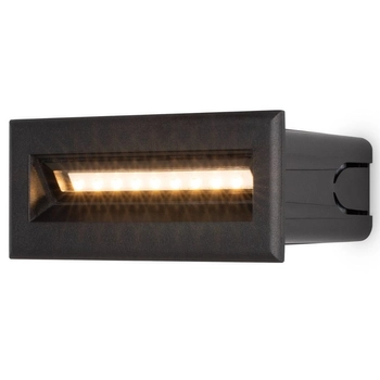 Lampa schodowa wpuszczana Bosca O045SL-L5B3K LED 5W 3000K czarna