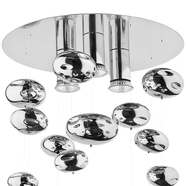 Sufitowa lampa do sypialni SALVA 5424 bubbles metalowa chrom
