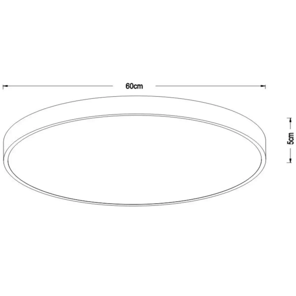 Owalny plafon UNAR 79185/60/02 Lucide LED 60W 2700K metalowa złota