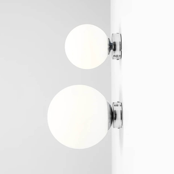 Kulisty kinkiet szklany Ball 1076C4_S Aldex lampa do pokoju biała chrom