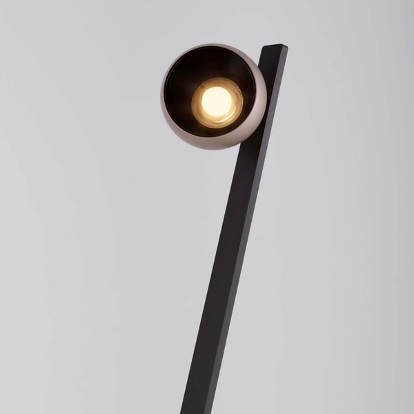 Podłogowa lampa FRONTERA LE44943 LED 6W 3000K ball czarna złota