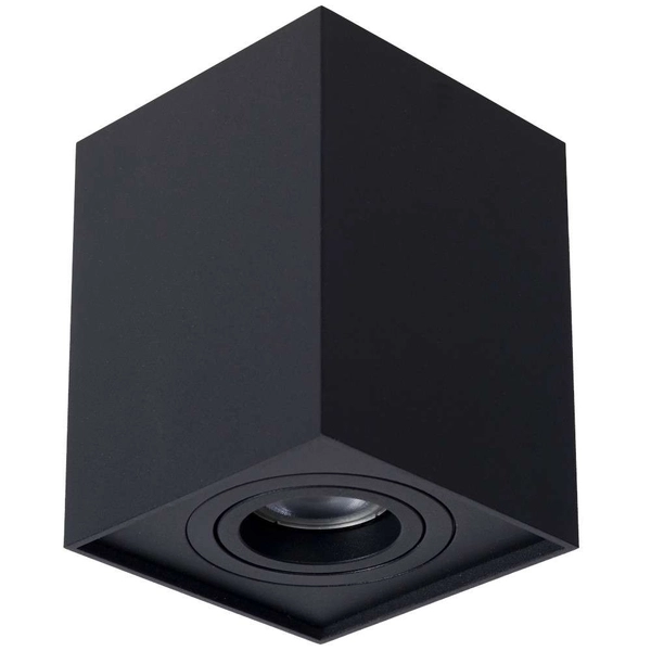 Downlight LAMPA sufitowa TUBE 22953/01/30 Lucide metalowa OPRAWA kostka czarna