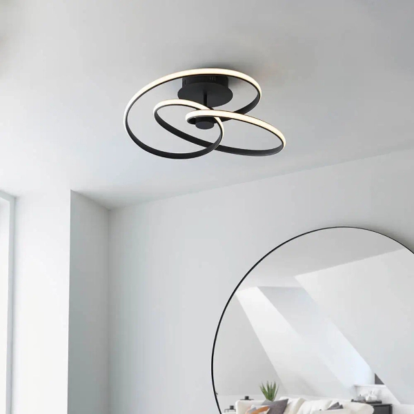 Ledowy plafon Dune 97633 LED 42W 3000K ze ściemniaczem czarny