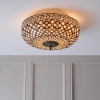 Lampa sufitowa tiffany Mille Feux 64276 dekoracyjna szklana brązowa beżowa