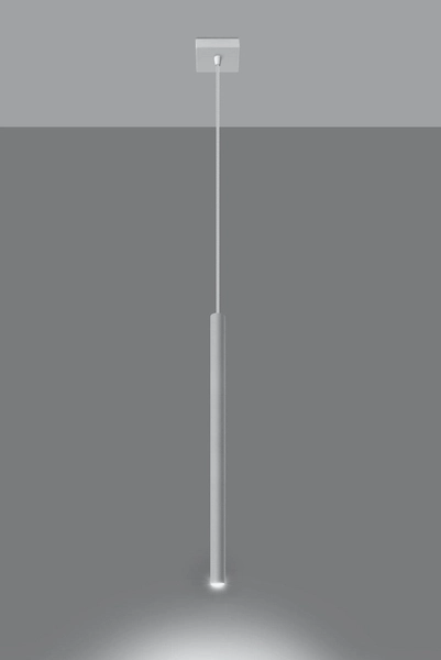 LAMPA wisząca STELLO SL.0465 metalowa OPRAWA zwis sopel tuba biała