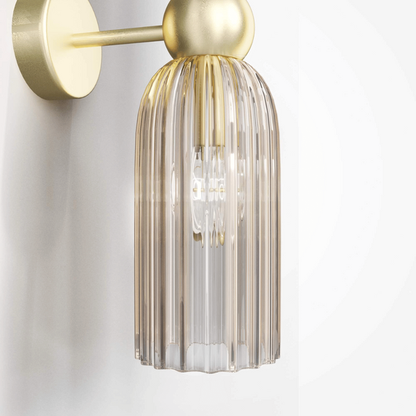 Lampa naścienna z kloszami Antic MOD302WL-02CG szkło złoty