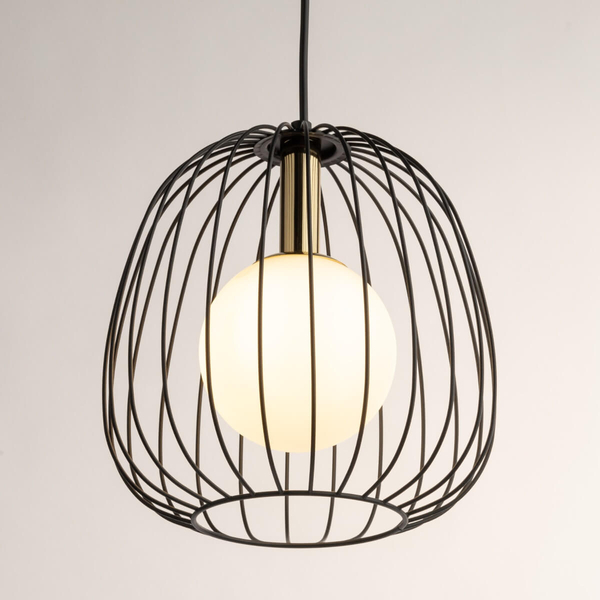 Lampa wisząca Bell 40726 Sigma druciana jadalniana czarna złota