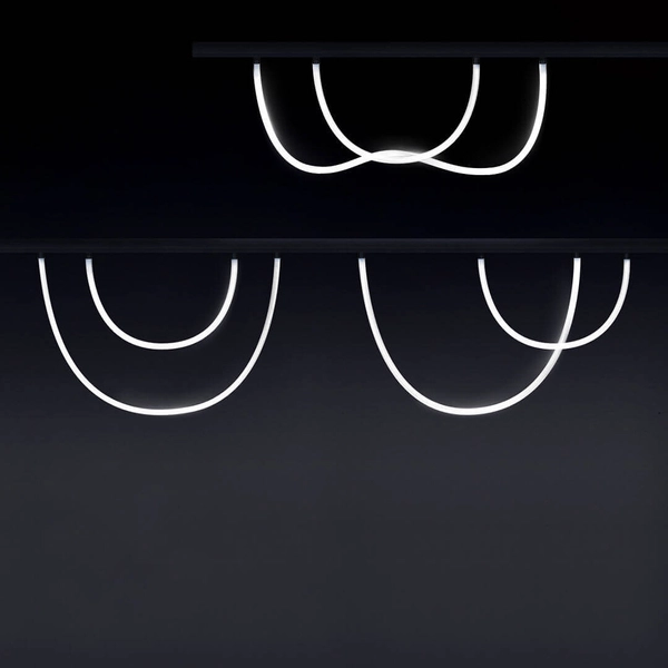Opadający wężyk do szyn magnetycznych 1117 LED 12W 4000K metalowy biały