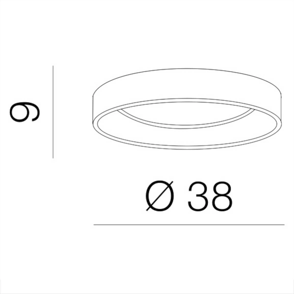 Plafon sufitowy Santana AZ4989 LED 30W drewniany biały