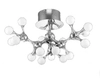 Sufitowa lampa pokojowa Neurono molekularna szklana chrom