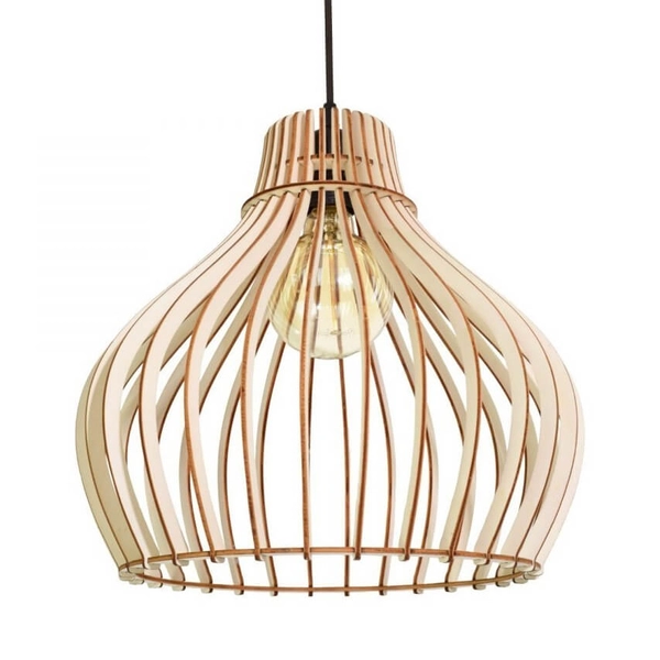 Kuchenna lampa wisząca 137623620217 drewniana nad wyspę