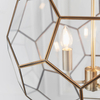 Geometryczna lampa wisząca Miele 73560 Endon szkło metal mosiądz transparentny