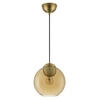 Metalowa lampa wisząca Balmi LE43412 Luces Exclusivas do salonu kula złota bursztynowa