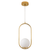 Lampa wisząca nad stół COSTA SOLO DP0001A-400 gold Step kula metal szkło złota
