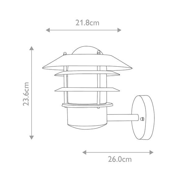Latarnia na elewację HELSINGOR-BK Elstead IP44 kapelusz czarny