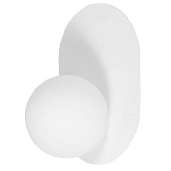 Szklana lampa ścienna kula Hanea HA011000 okrągła do salonu biała