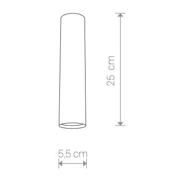 Plafon LAMPA sufitowa EYE M 8912 Nowodvorski tuba OPRAWA metalowy downlight mosiądz