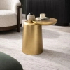 Drewniany stolik kawowy ELIAS MM001501100320 złoty 35cm do salonu