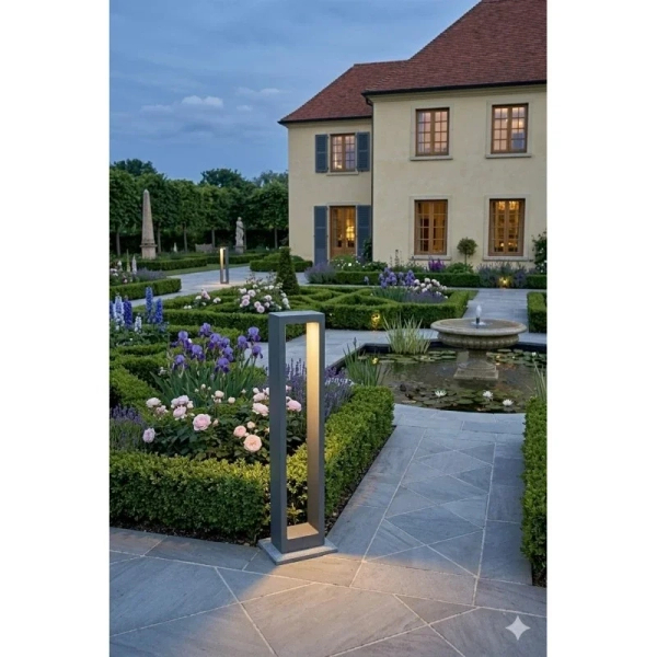 Słupek do ogrodu CAVALIO grafitowy AZ7138 1xLED 10W 3000K IP65