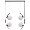 Wisząca lampa do salonu Helix 5016  Zumaline kulista biała czarna