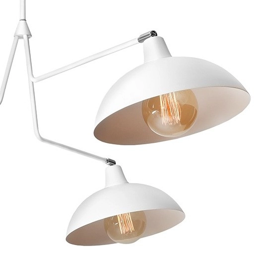Nowoczesna lampa sufitowa ESPACE 1036E Aldex regulowane wysięgniki białe