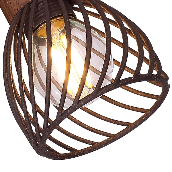 Kinkiet LAMPA ścienna ISABELLE 54817-1 Globo rustykalna OPRAWA metalowa klatka art deco rdzawa