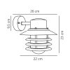 Naścienna lampa do ogrodu Vejers 74471003 metalowa IP54 czarna