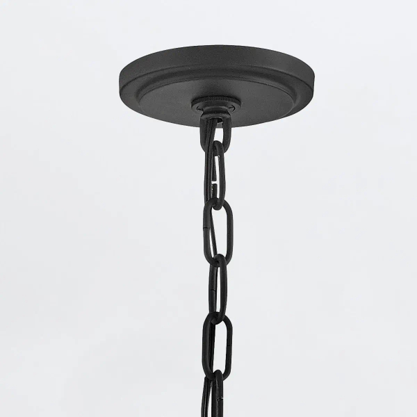 Ażurowa lampa wisząca Twyla QN-TWYLA-1P-BK tuba rattan czarny