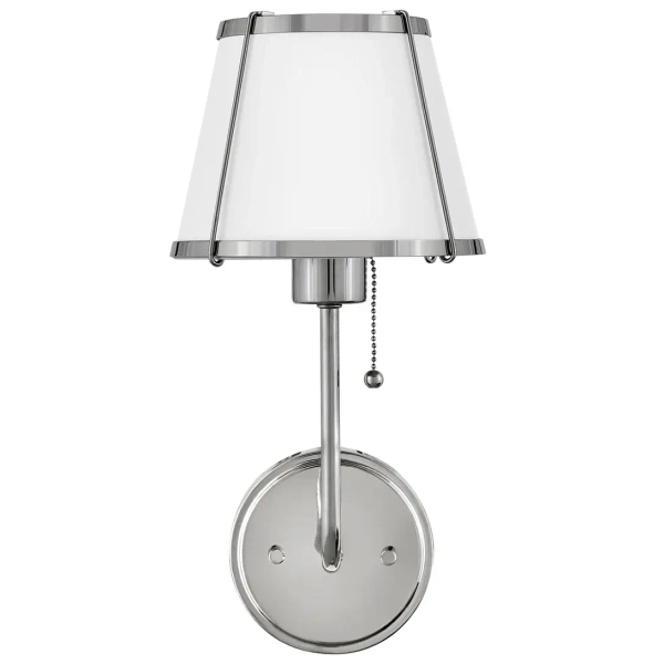 Ścienna lampa do salonu Clarke HK-CLARKE1-PN-WH nikiel biały