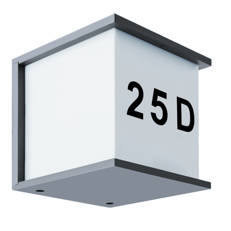 Ogrodowa LAMPA elewacyjna MAXIM 03687 Ideus zewnętrzna OPRAWA kostka z numerem domu outdoor IP54 biała
