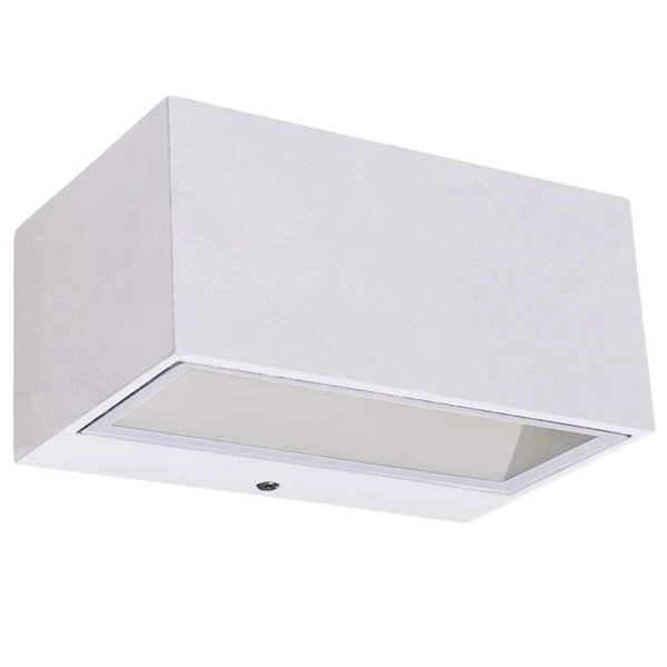 Kinkiet LAMPA ogrodowa GEMINI 5189102032 Lutec prostokątna OPRAWA metalowa LED 11W 4000K elewacyjna IP54 biała