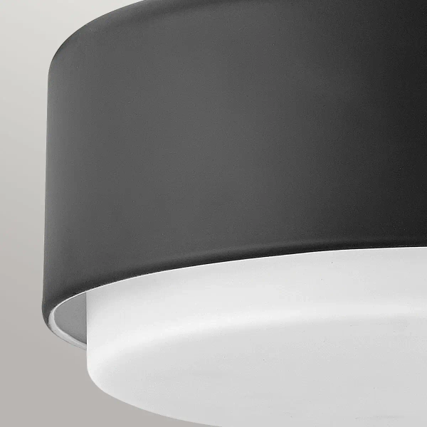 Minimalistyczny plafon Cedric HK-CEDRIC-F-S-BK szklany czarny biały