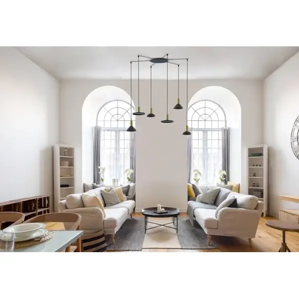 Stylowy klosz sufitowy Cameleon Hermanos C 8036 Nowodvorski złoty czarny