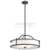 Klasyczna LAMPA wisząca KL-EMORY-P-M-OZ Elstead KICHLER okrągła OPRAWA zwis stary brąz biały