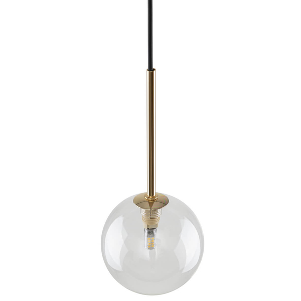 Wisząca lampa do jadalni Nilos 5941 nad stół bubble złota przezroczysta
