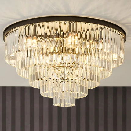 Sufitowa lampa jadalniana CGHEREFALLXLROUND nad stół stal