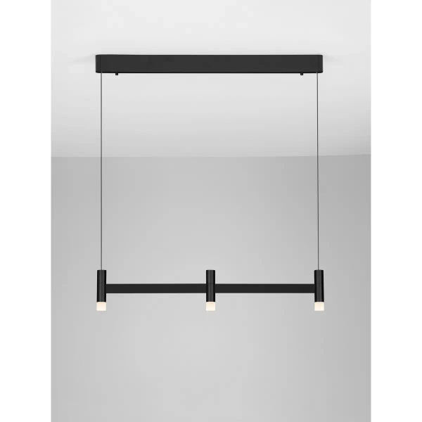 Potrójna lampa wisząca do salonu CORVETA LE45426 LED 12W 3000K czarna
