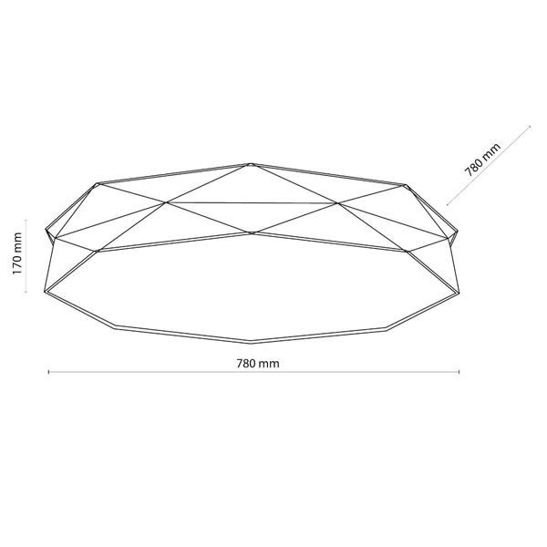Lniany plafon ekologiczny Kantoor 6196 TK Lighting geometryczny szary beżowy