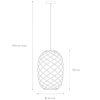 Loftowa LAMPA wisząca WOLFRAM  21417/32/02 Lucide metalowa OPRAWA klatka zwis mosiądz