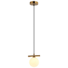 Sypialniana lampa wisząca Merseta PND-463321S-BRO+W Italux ball kula biała