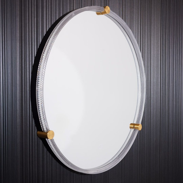 Nowoczesne lustro podświetlane D2532 LED 24W 3000-6000K IP44 przezroczyste