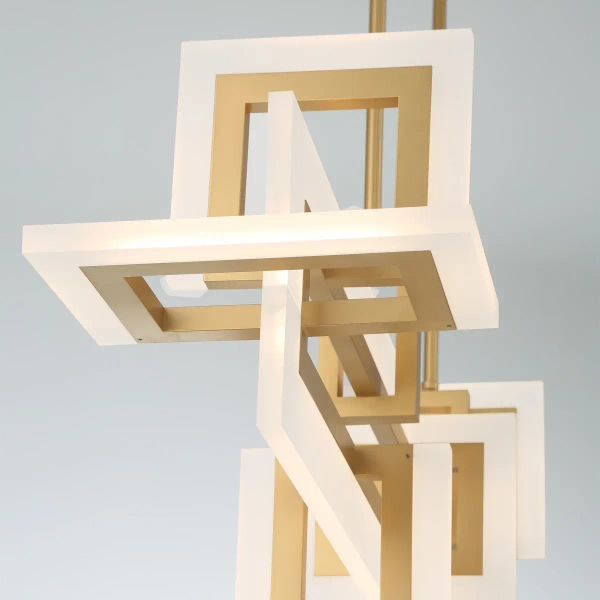 Wisząca lampa do sypialni Inizio QN-INIZIO-LP-M-BG LED 86W 3000K złoty