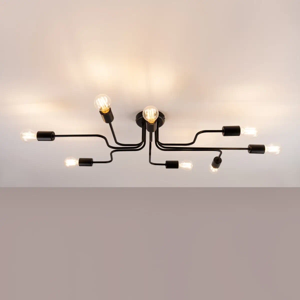 Loftowa lampa sufitowa VECTOR SL.1448 do salonu czarna